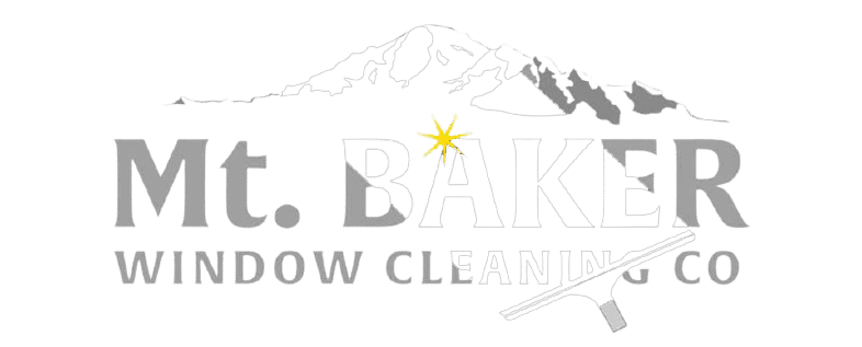 Mt. Baker Window Cleaning Co Roof Cleaning logo transparent white